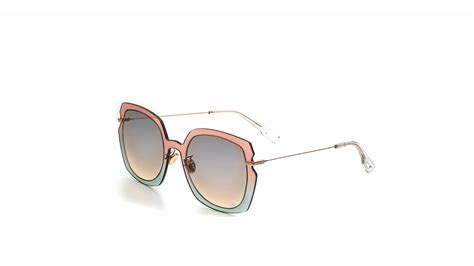 dior attitude 1|DiorAttitude1 Coral and Light Blue Shaded Square Sunglasses.